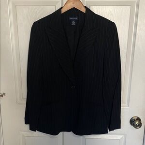 Ann Taylor Charcoal Pinstripe Blazer
